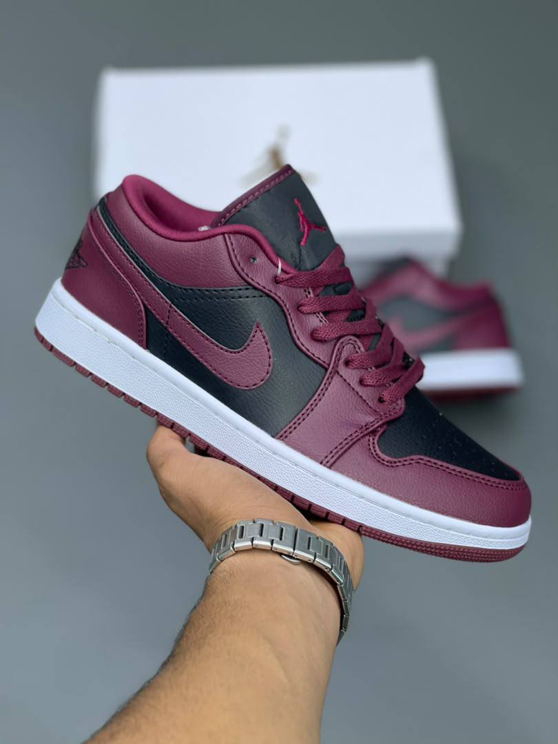 Jordan 1 Low Maroon Black