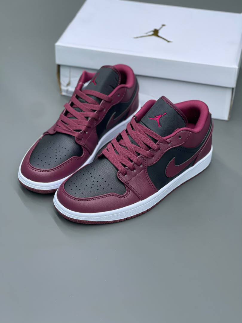 Jordan 1 Low Maroon Black