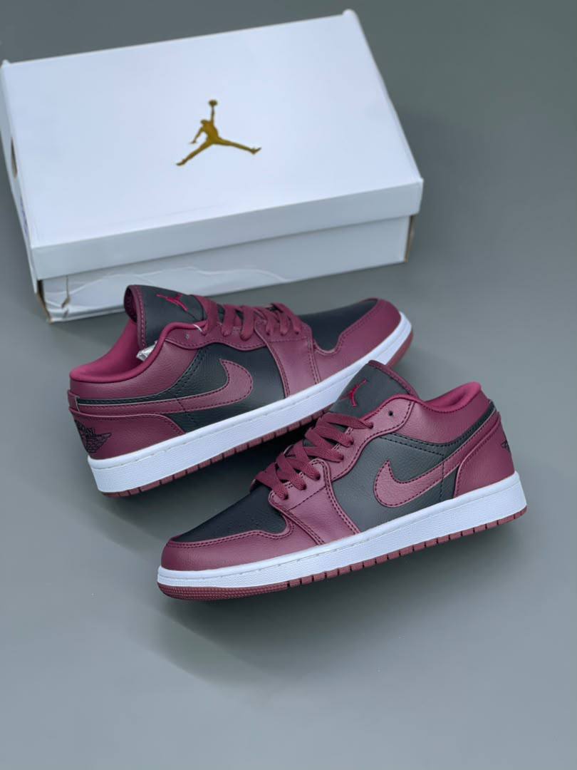 Jordan 1 Low Maroon Black
