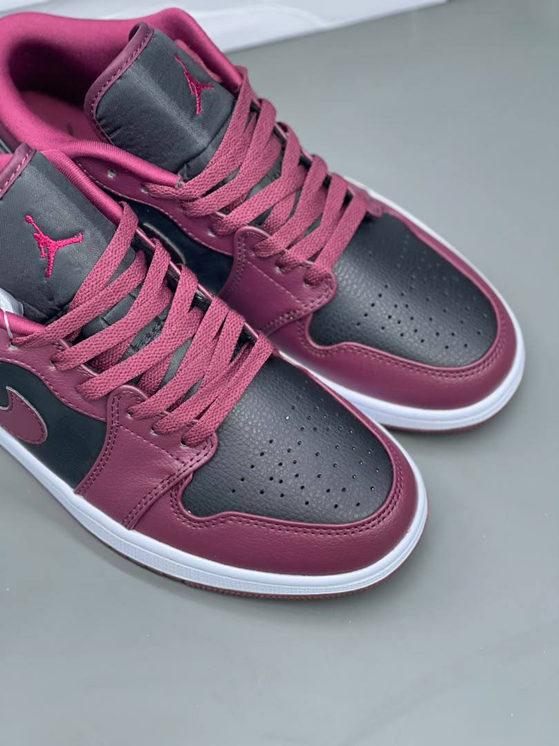 Jordan 1 Low Maroon Black